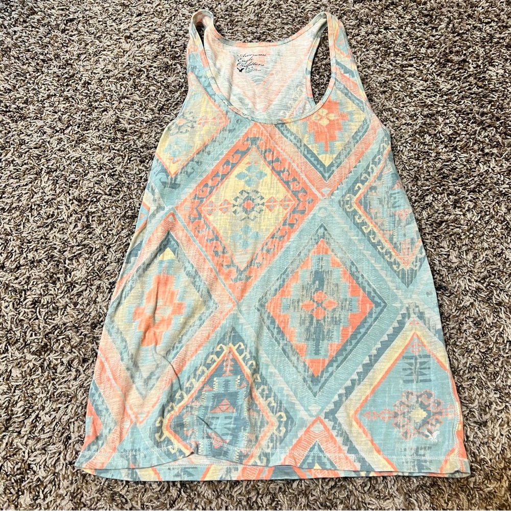 Women’s American Eagle Aztec pattern tank top. Size large